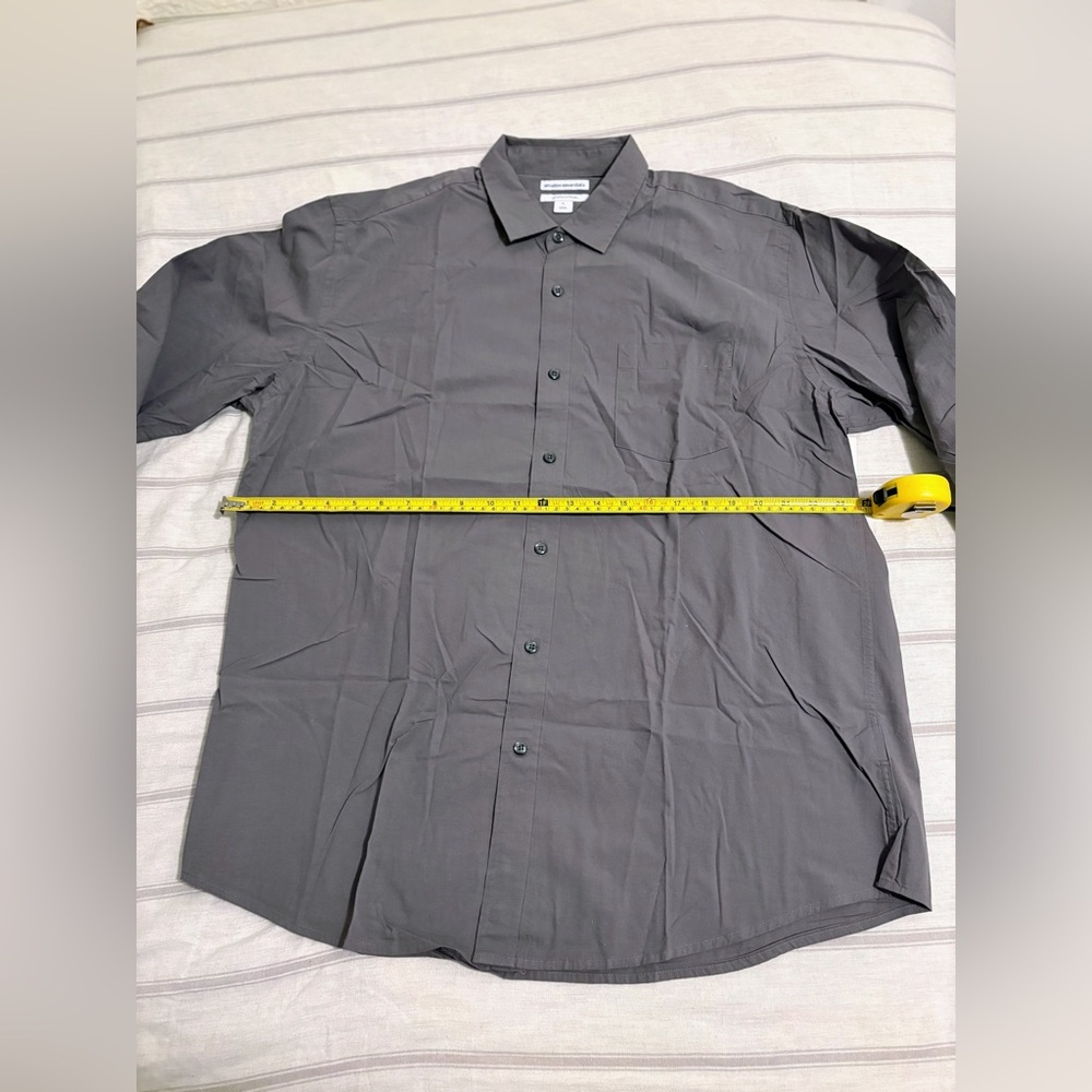 Amazon Essentials Men's Charcoal Button Down Shirt